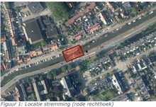 Figuur 1: Locatie stremming (rode rechthoek)