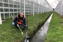 Meting in het glastuinbouwgebied